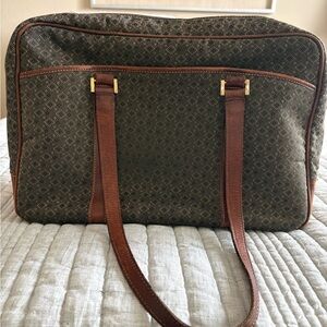 Hartmann Tweed Zip Top Business/Laptop Bag Leather Trim